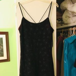 Vintage 90s Short Bodycon Black Sequined Dress